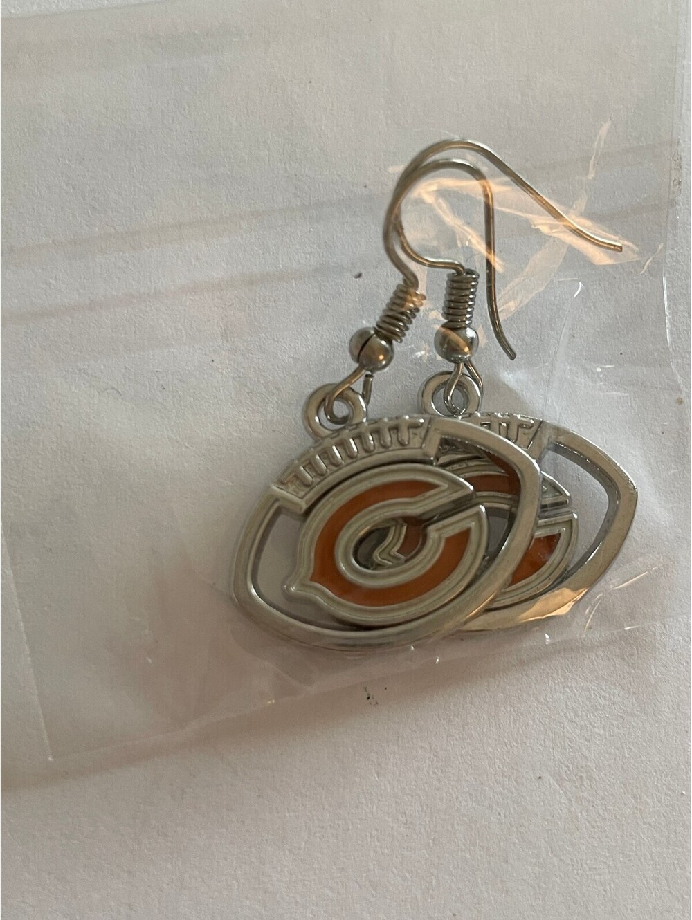 Chicago Bears NFL Football Team Earrings Football Shaped Earrings